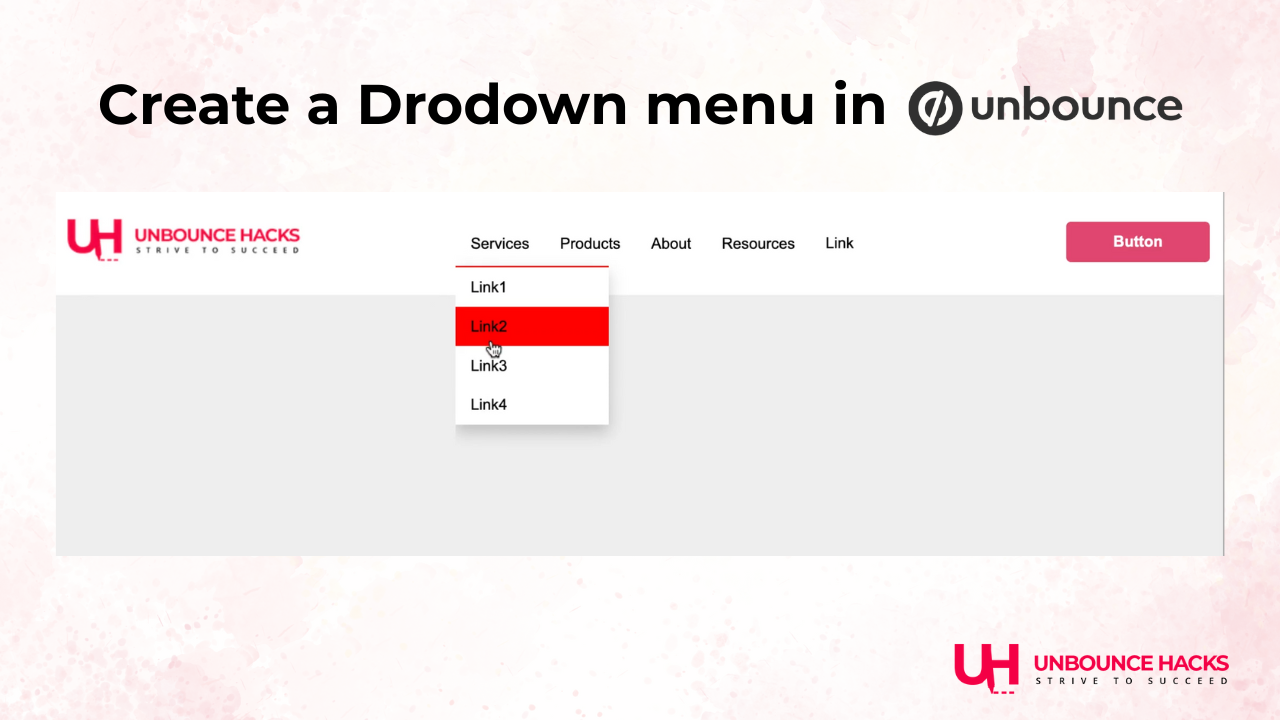 Drop Down menu in Unbounce